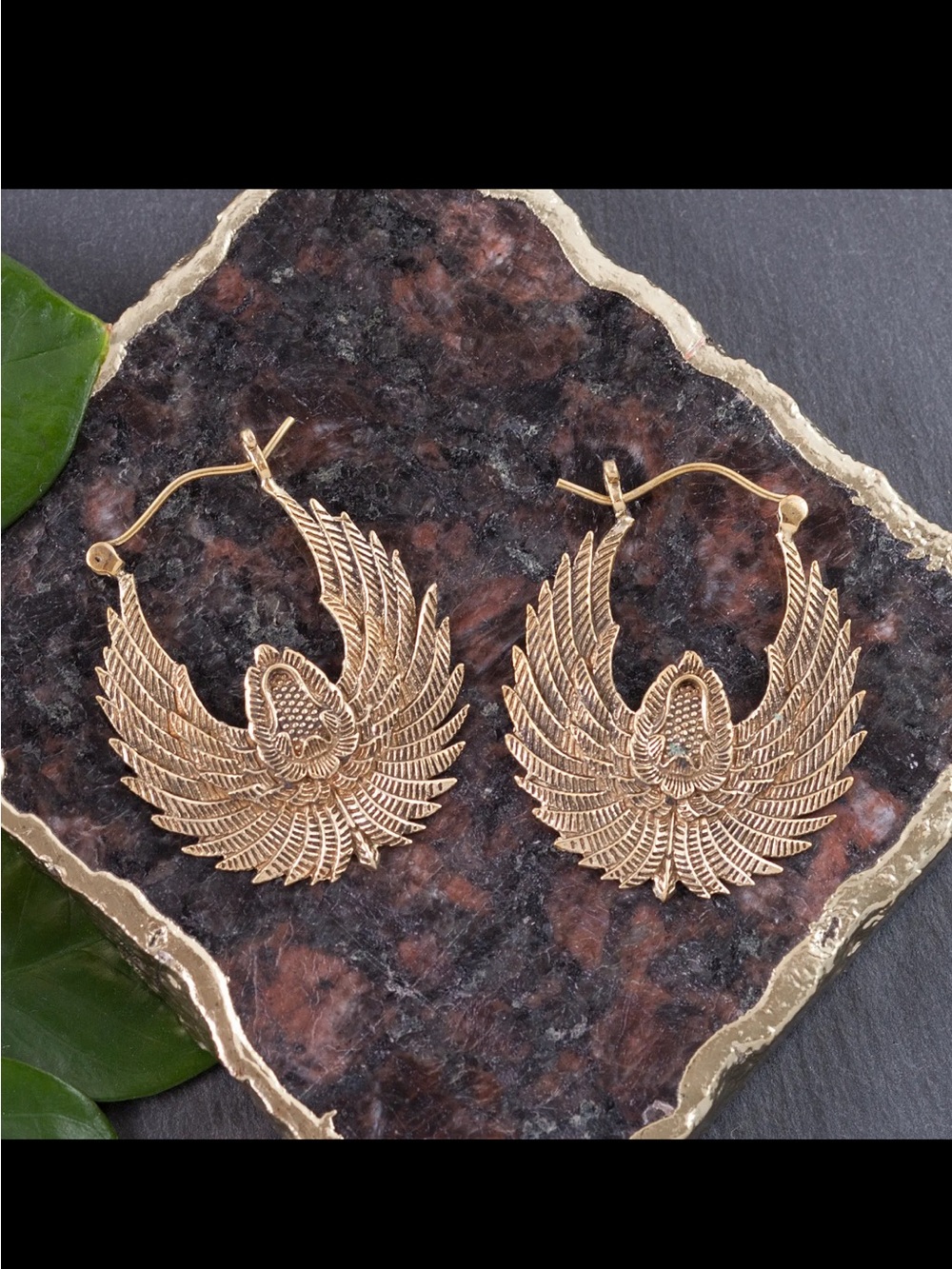 Brass Phoenix earrings